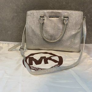 MICHAEL KORS FAUX CROCODILE SATCHEL